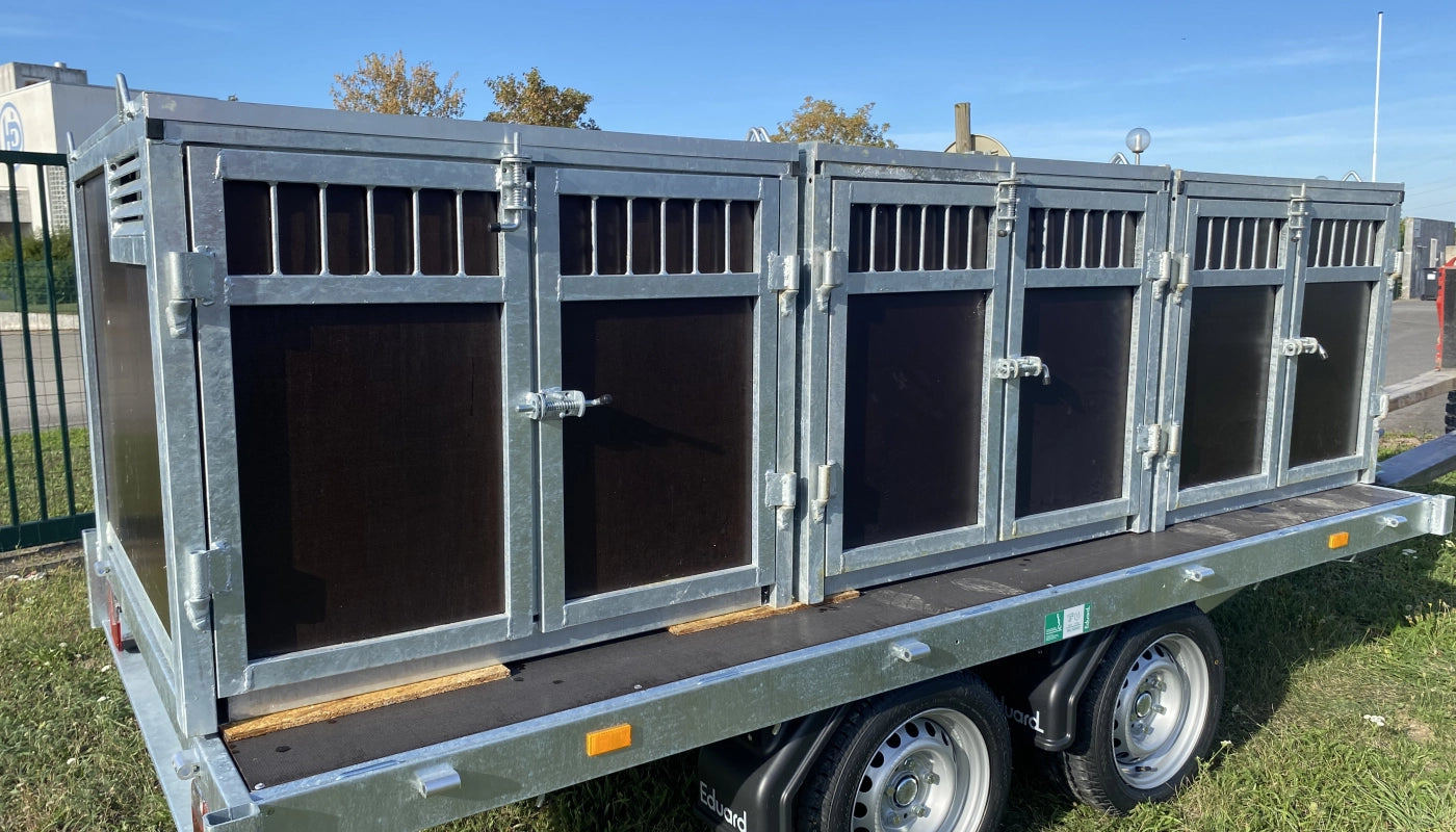 Eduard Anhänger 2000 kg mit Hundekiste 2 Boxen
