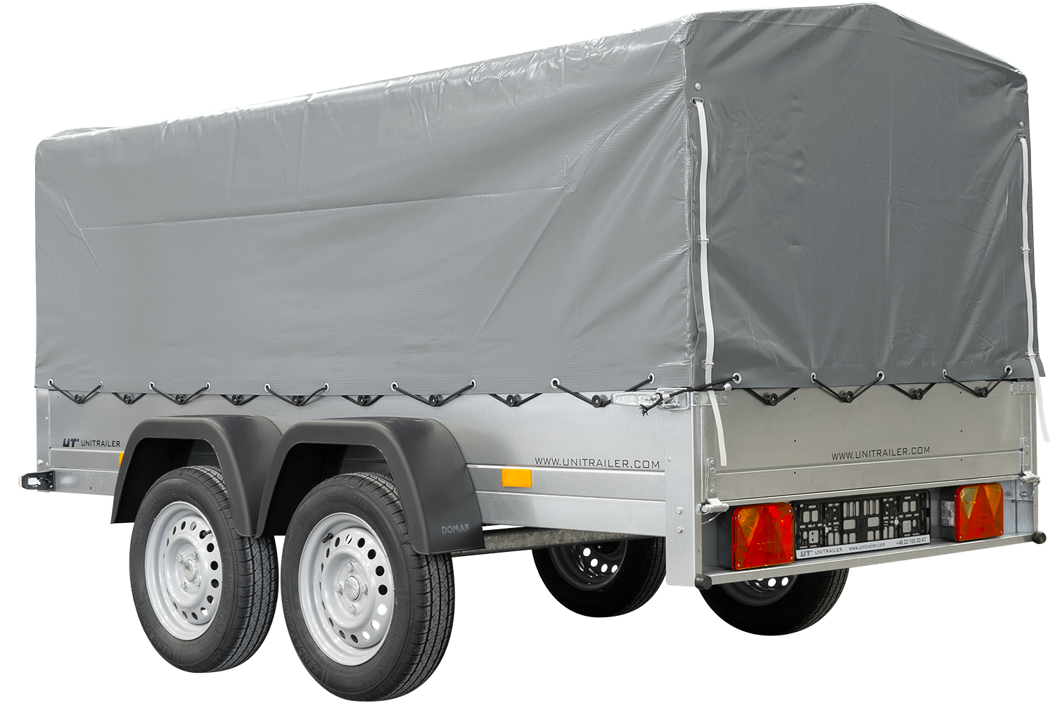 Anhänger mit Plane doppelachse unitrailer 264/2 kipp mit jockeyrad