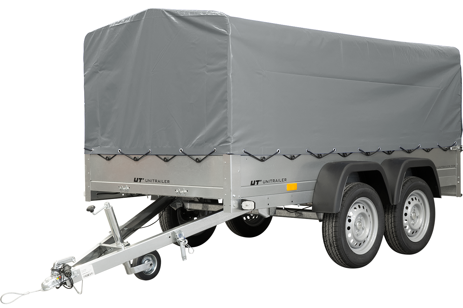 Anhänger mit Plane doppelachse unitrailer 264/2 kipp mit jockeyrad