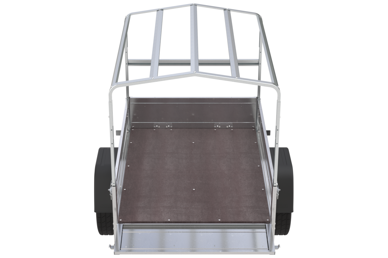 Anhänger mit Plane 150×106 blaue Plane + Bügel