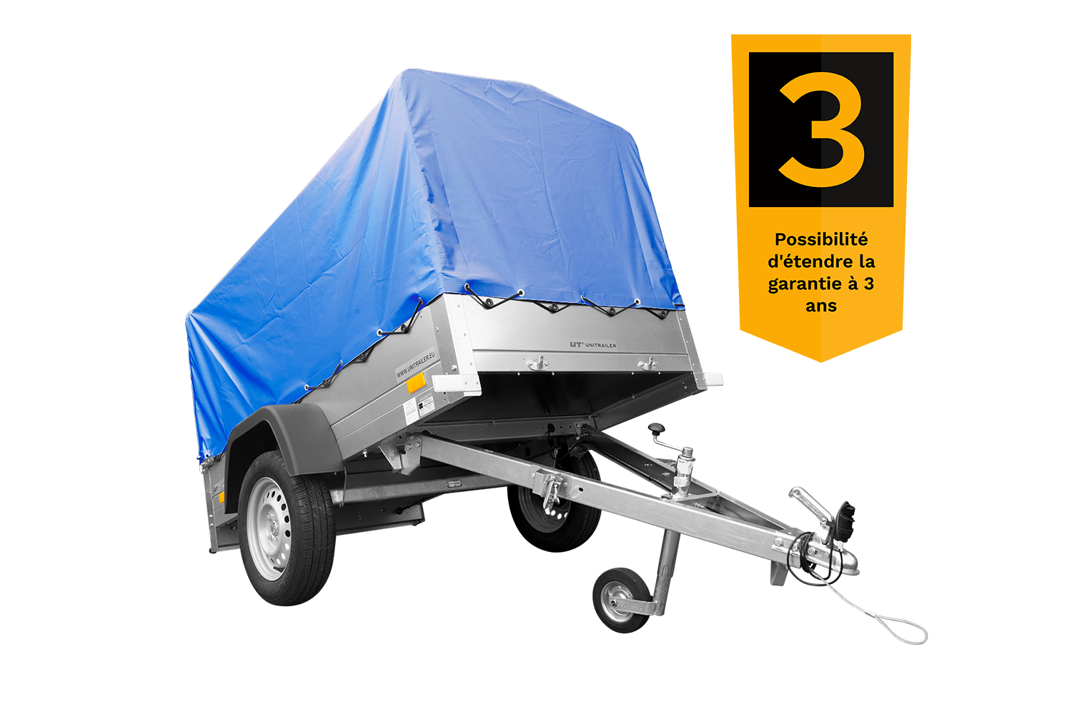 Anhänger mit Plane 750 kg 200 x 125