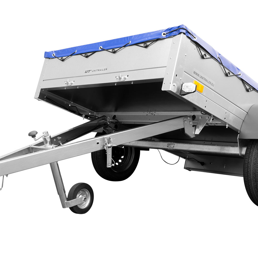 Anhänger mit Plane – verzinkt 200×125 cm Garden Trailer 201 KIPP