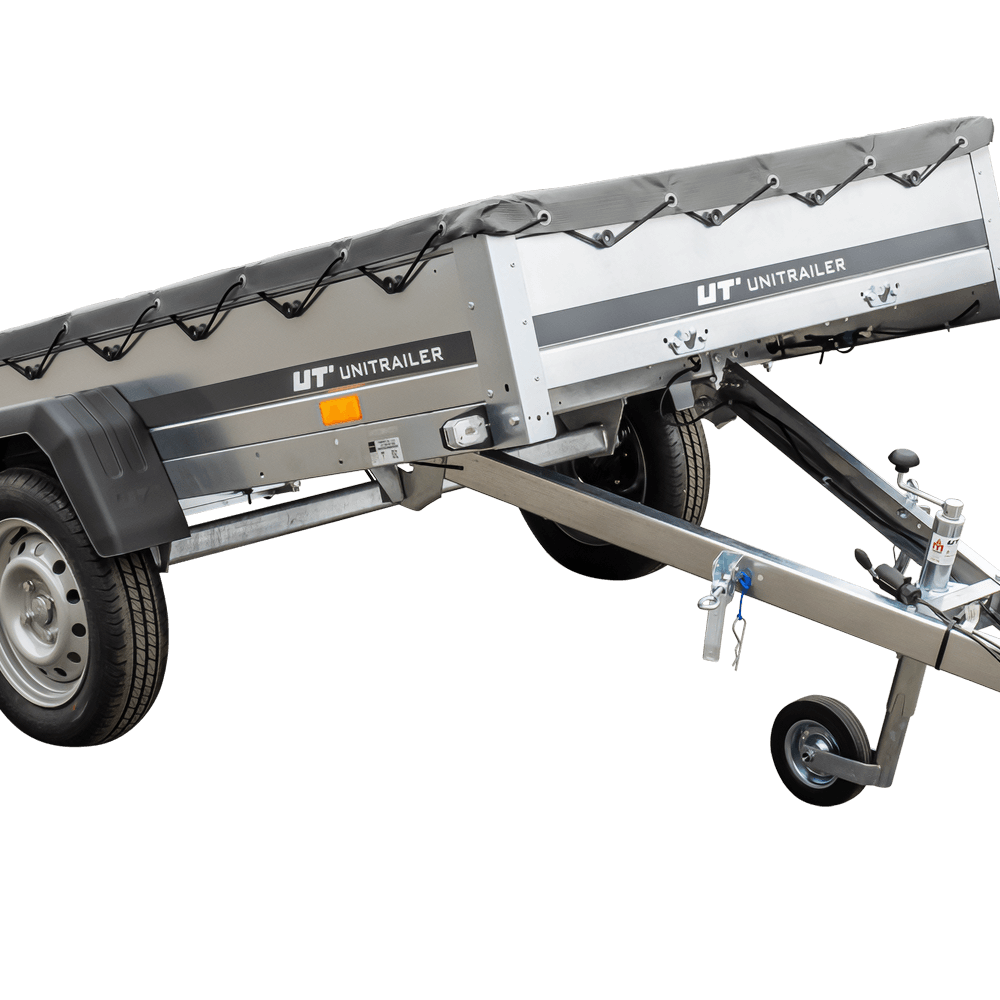 Anhänger mit Plane - verzinkt 230 x 125 cm Garden Trailer 230 KIPP