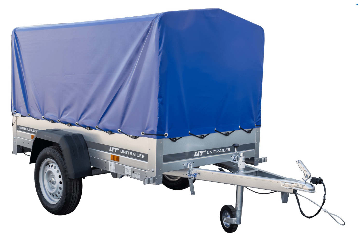 Gepäckanhänger Garden Trailer 200 KIPP 200 x 106 cm mit hoher blauer Plane