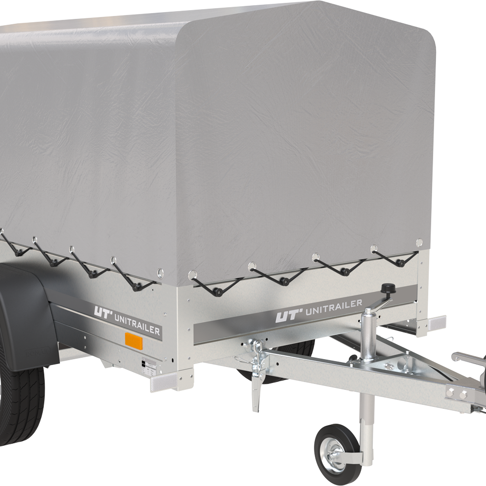 Anhänger 750 kg 200 x 125 mit Hochplane und Bügel Garden Trailer 201 KIPP