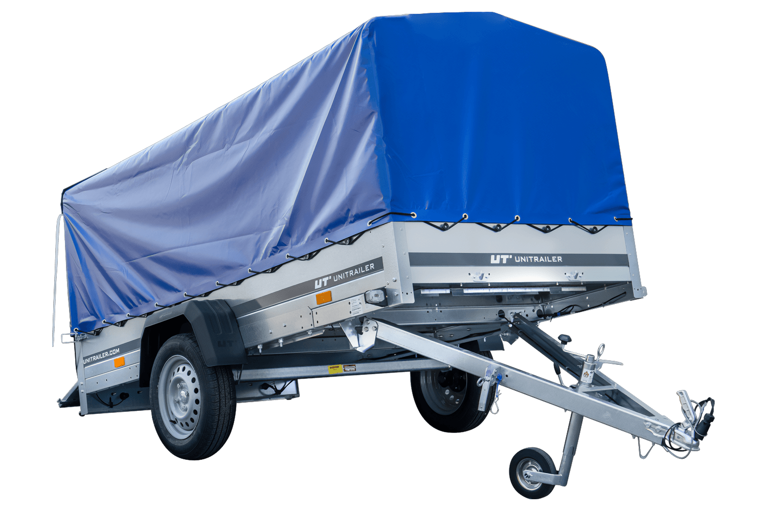 Anhänger mit Plane GARDEN TRAILER 264 KIPP mit Jockeyrad / blaue Plane