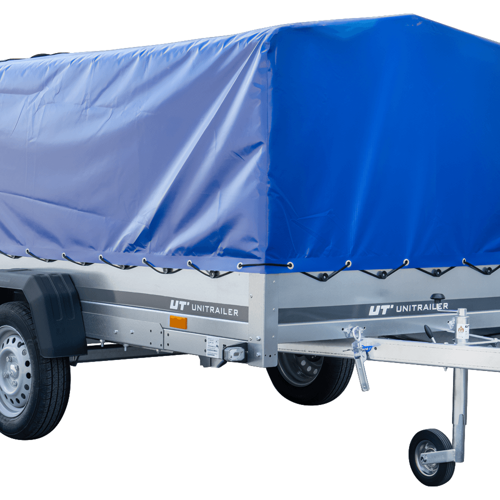 Anhänger mit Plane GARDEN TRAILER 264 KIPP mit Jockeyrad / blaue Plane