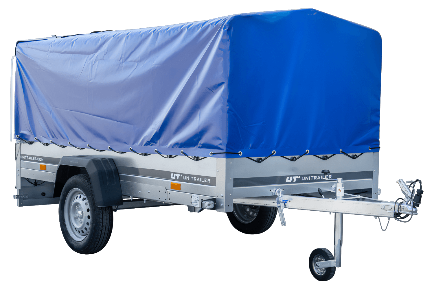 Anhänger mit Plane GARDEN TRAILER 264 KIPP mit Jockeyrad / blaue Plane