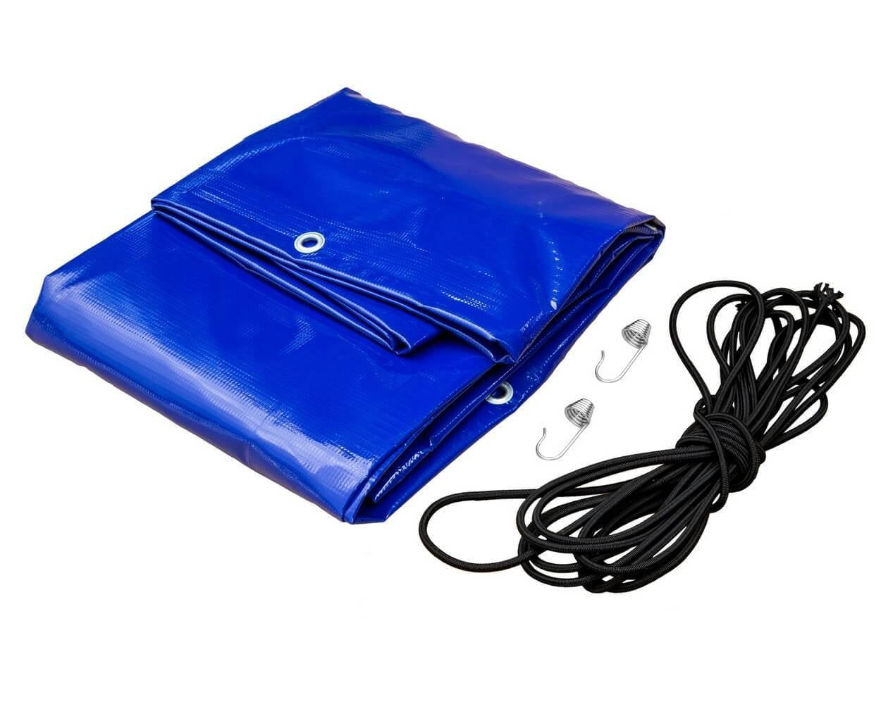 Blaue flache Plane für Garden Trailer 150 KIPP Anhänger