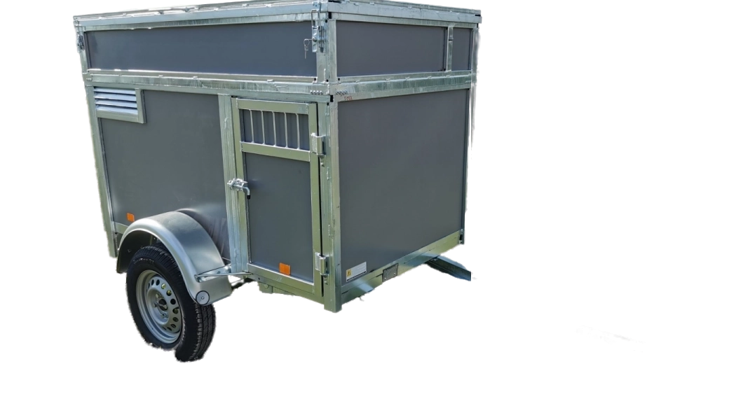 BW trailers 3 cases Hundeanhänger + Dachbox